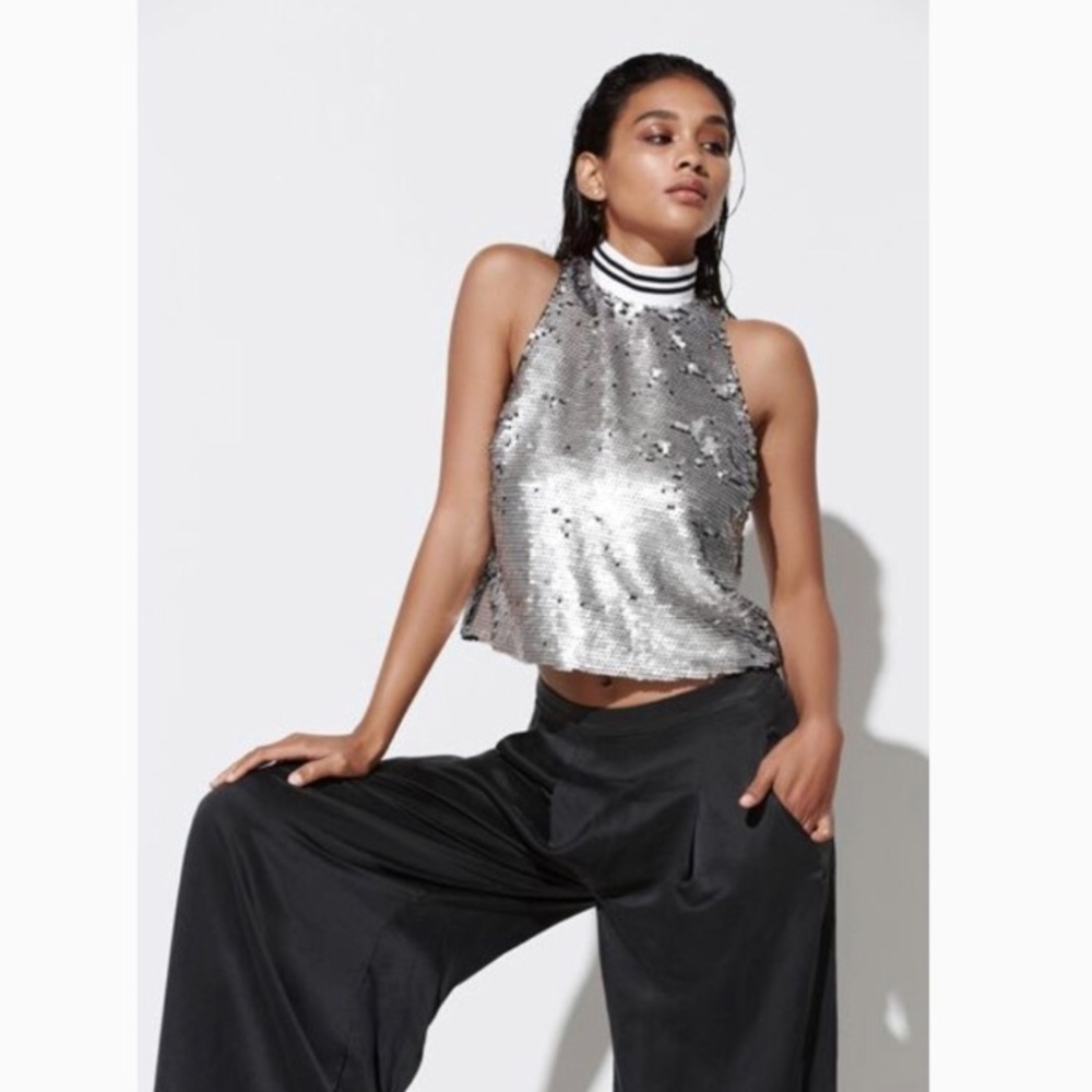 Sequined tank top